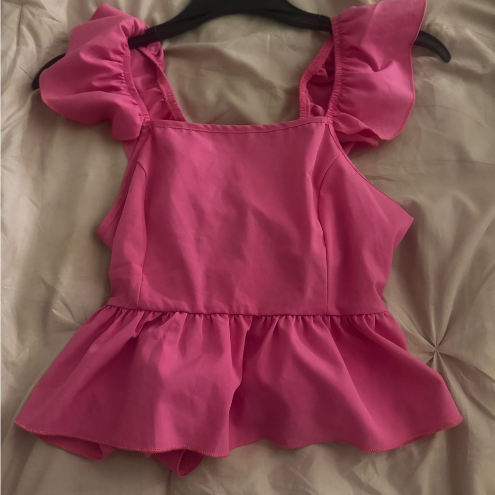 Pink Ruffled Top
